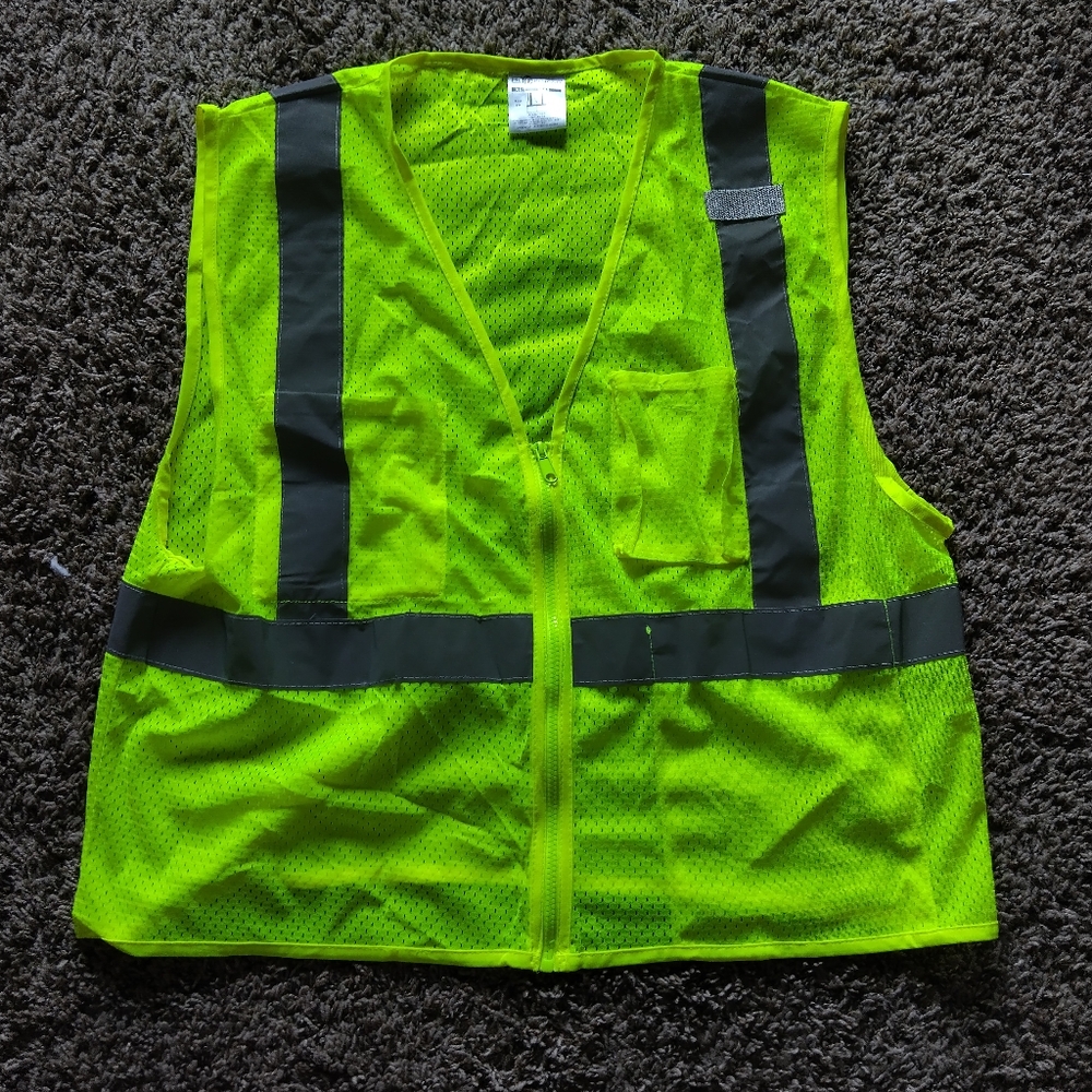 ML KISHIGO Neon Safety Vest Size XL High Visibility PPE